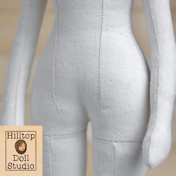 Fabric Doll "Clara" Handcrafted Textile Cloth Heirloom Primitive Doll - Picture 11 of 14